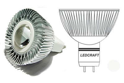 Светодиодная лампа LC-60-MR16-GU5.3-220-3-W холодный белый